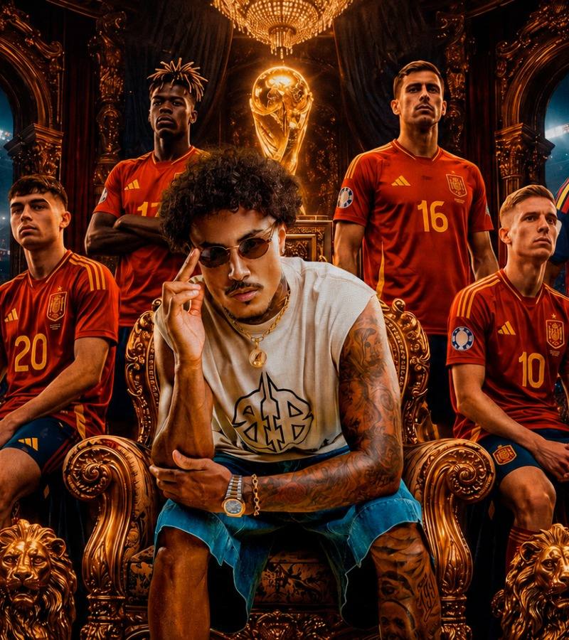 Hit de MC Livinho embala festa da seleção espanhola