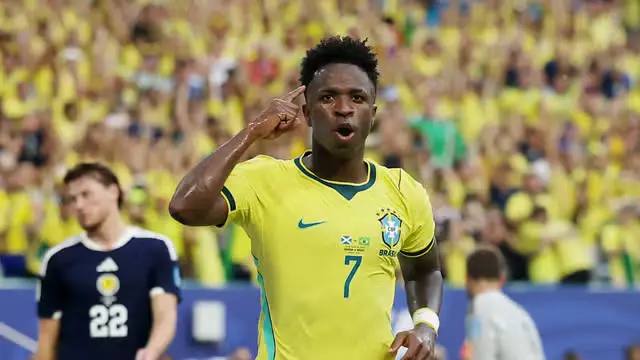 Vini Jr. entra para seleto grupo de artilheiros brasileiros em Copas e ajuda Brasil a avançar